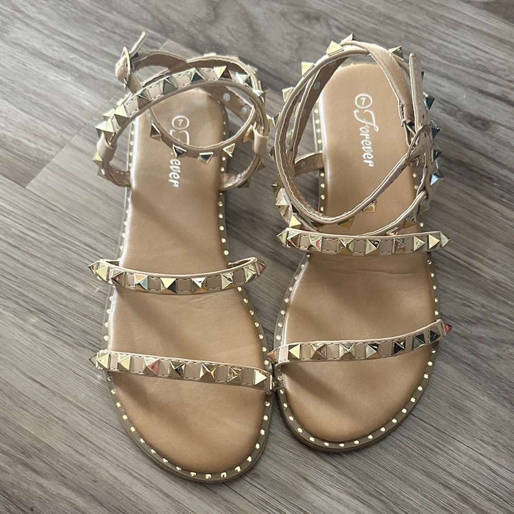 Forever Gold Studded Sandals